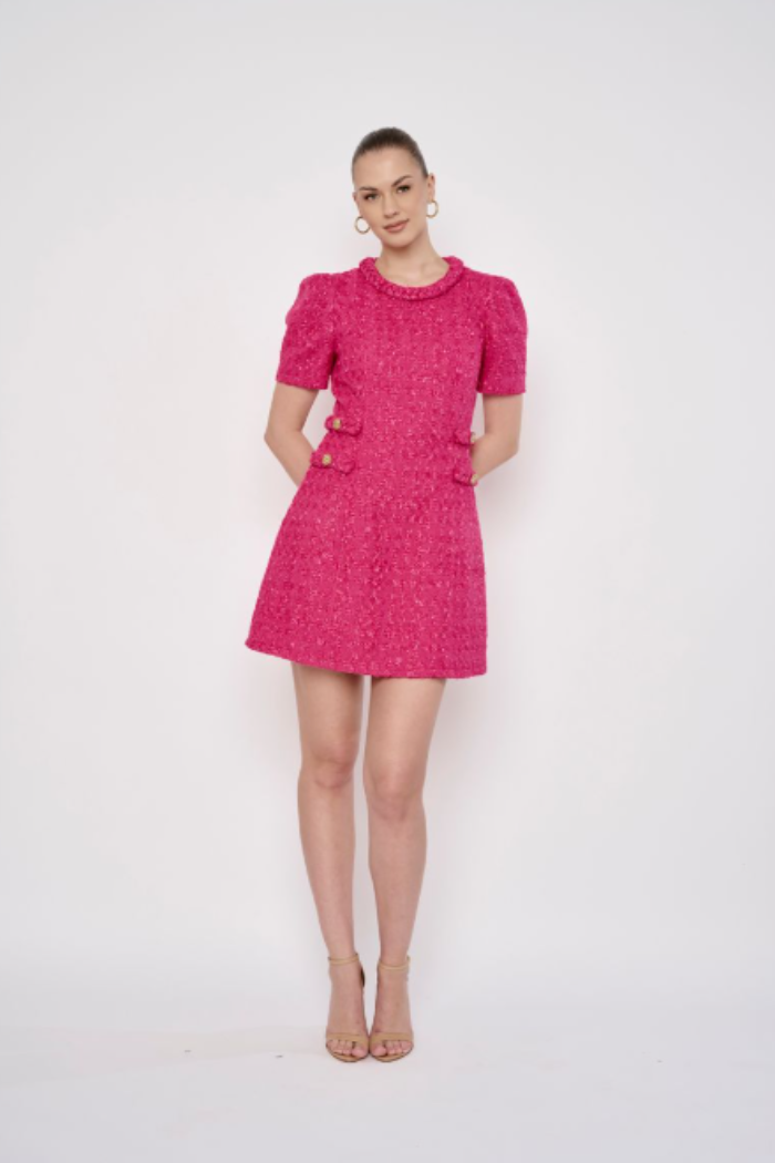 Mini Dress Pink Tweed