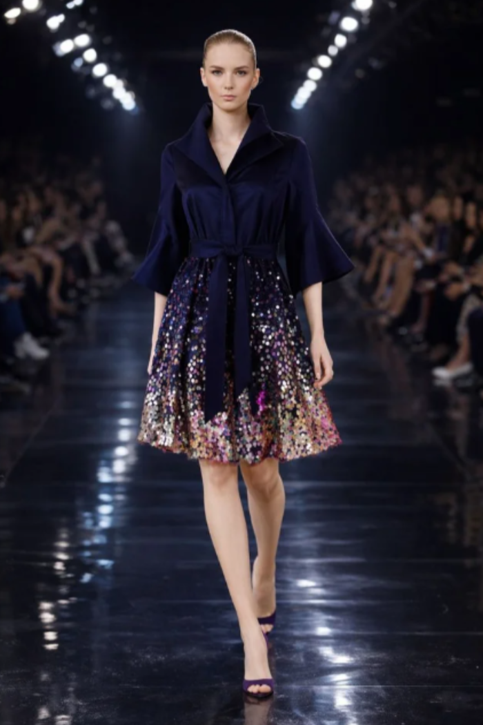 Sequin Beaded Bubble Dress