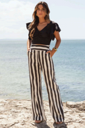Black Stripe Pants