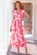 Beverly Dress Floral Pink/Coral