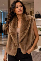 Faux Fur Plush Vest