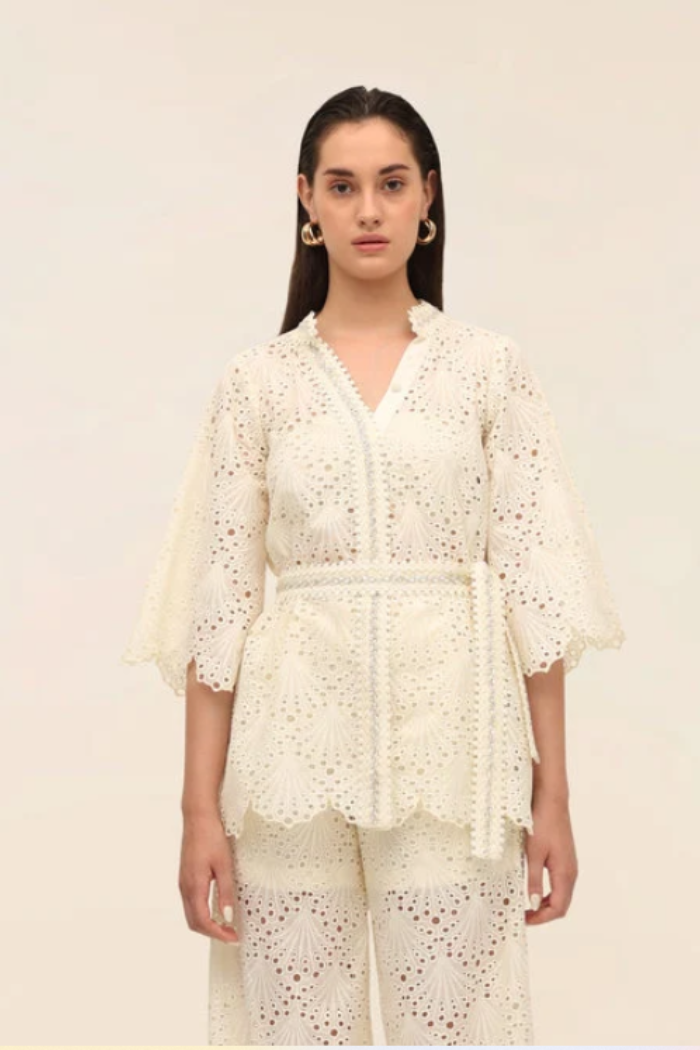 Ecru Kimono Top